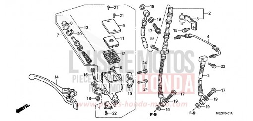 FR. BRAKE MASTER CYLINDER (CB600F22) CB600F22 de 2002